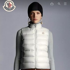 Women’s Moncler Ghany Down Vest Off White 00